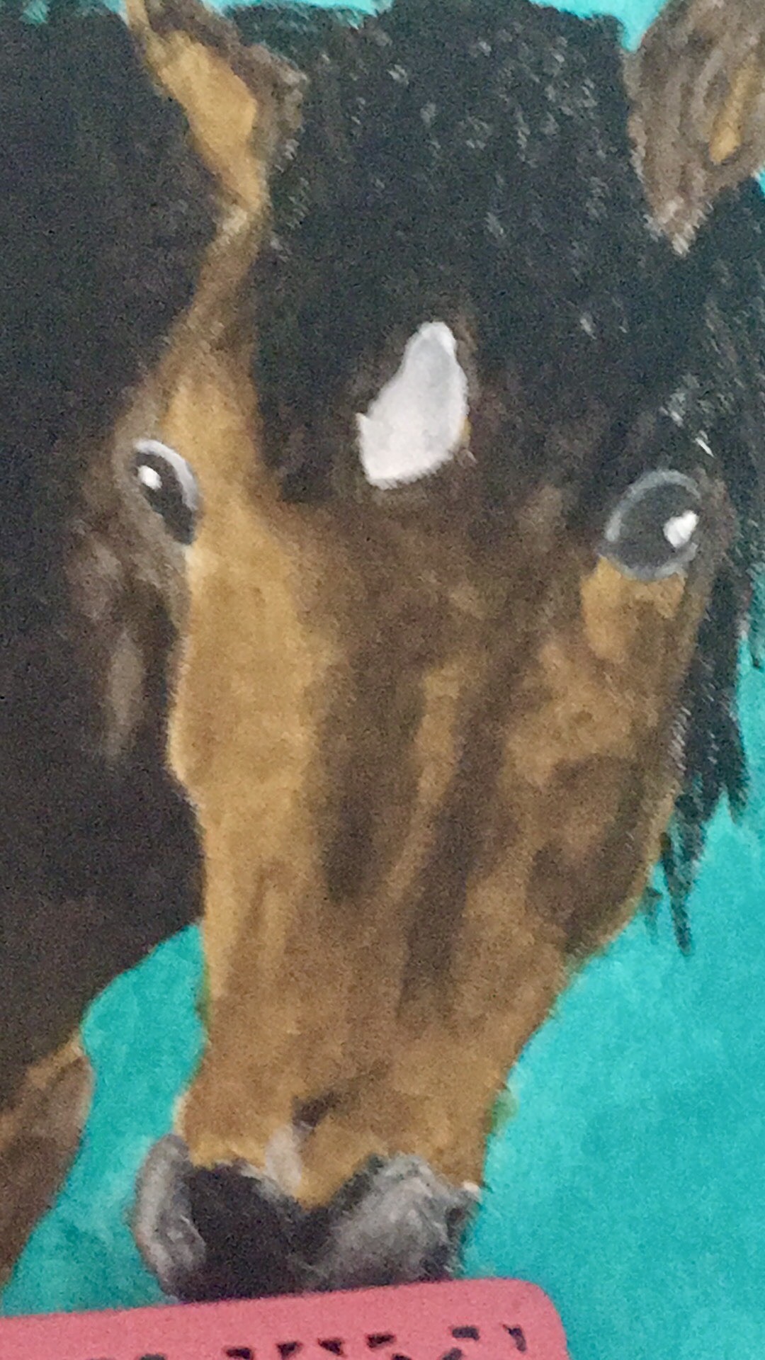 Un cheval pour mon amie - Acrylique sur toile - 12" x 10" - Eliane