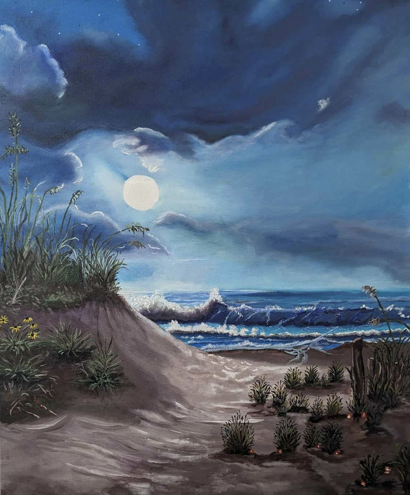 Clair de Lune - Huile sur toile 24po x 20po