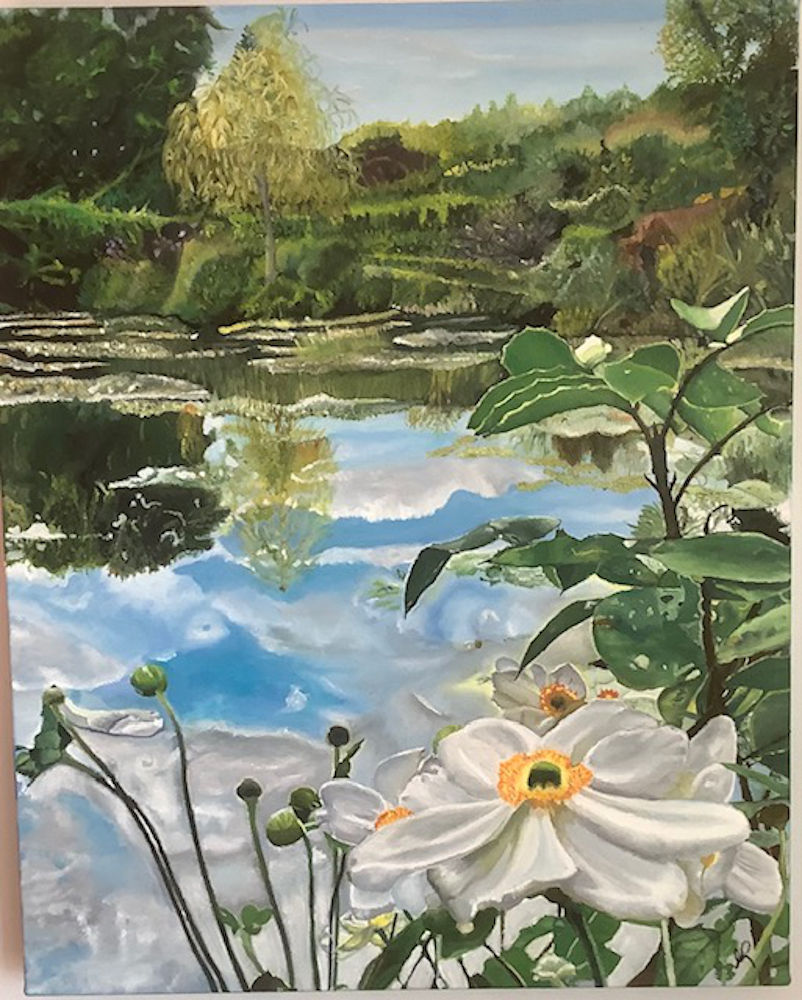 Les jardins de Monet, Giverny - Huile sur toile - 20po x 18po
