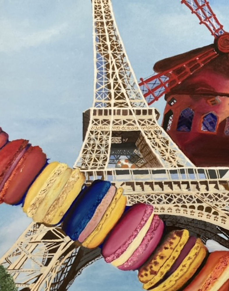 Souvenirs de Paris - Huile sur toile - 18po x 16po