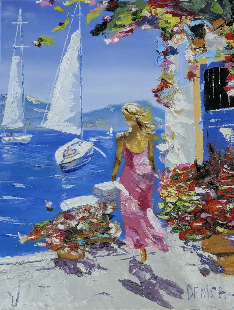 Brise de la mer - Huile sur toile - 16 x 12 po - Oil on canvas