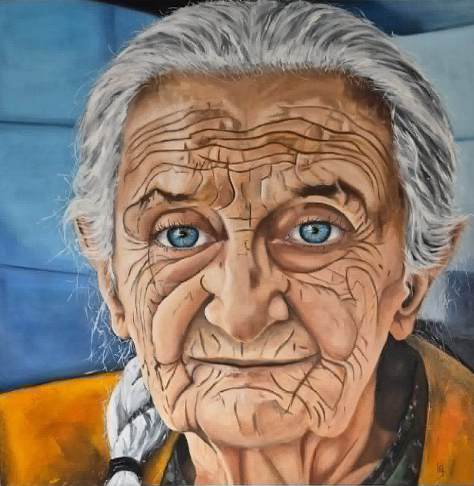 Eva-Rose la lumineuse - Huile sur toile 30po x 30po