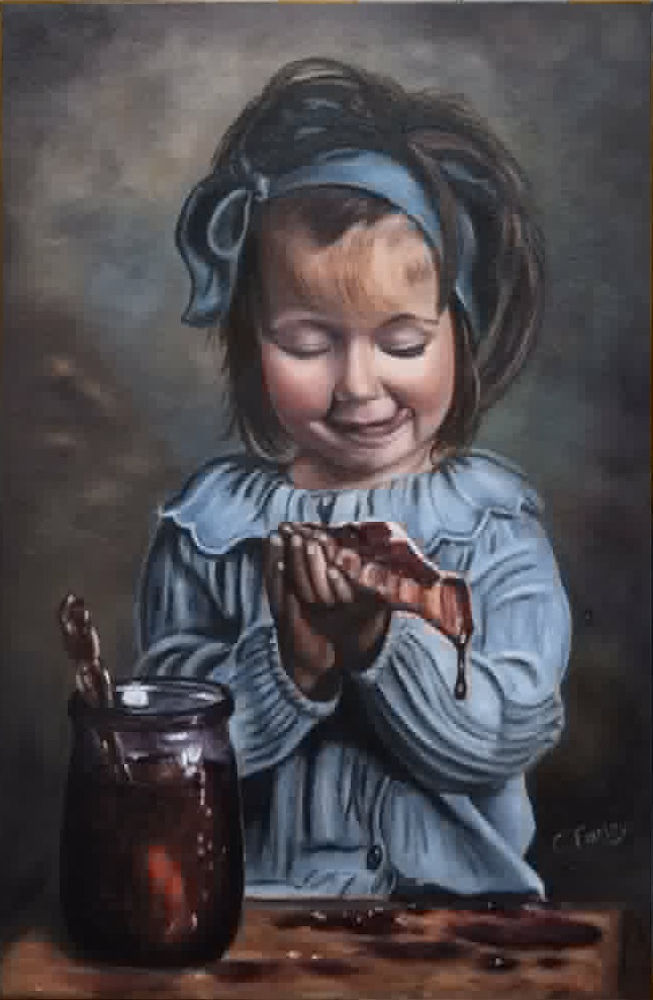Charlotte - Huile sur toile - 18 x 12 po